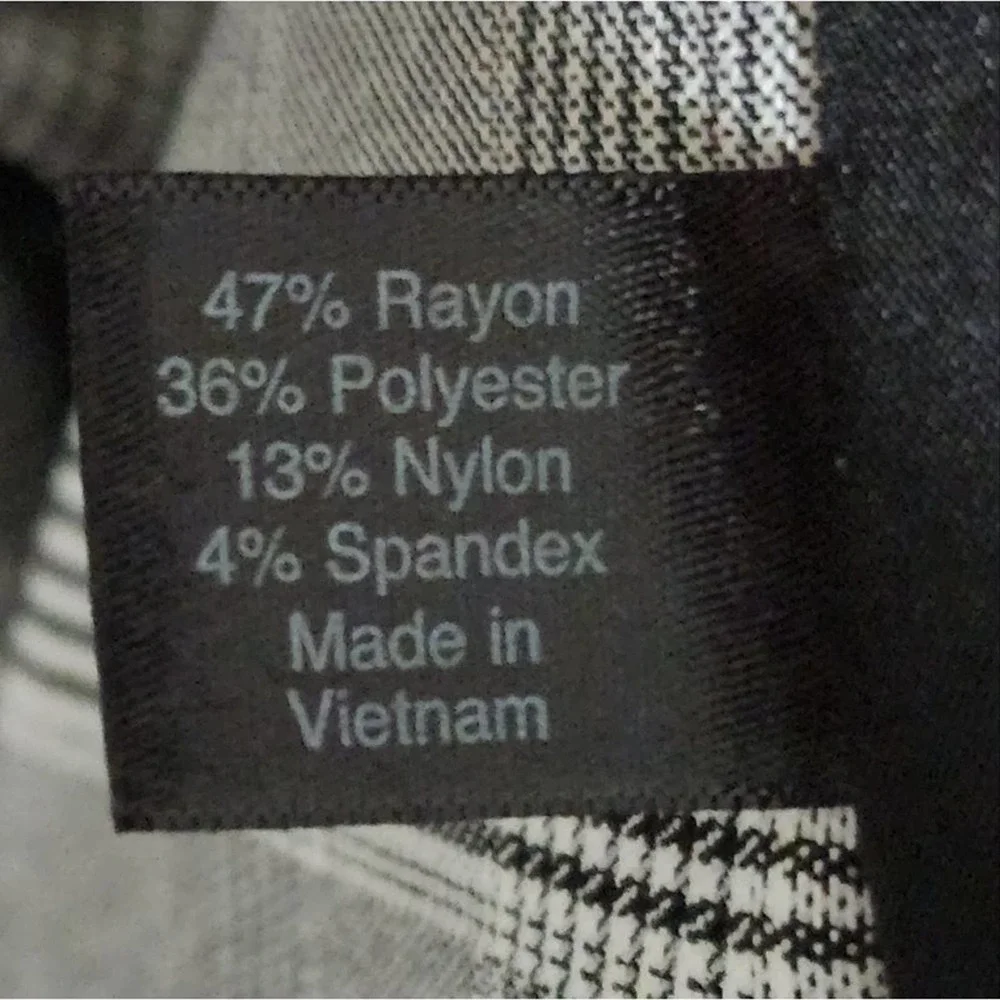 𝅺Lane Bryant black and white plaid long blazer jacket plus size‎ 20